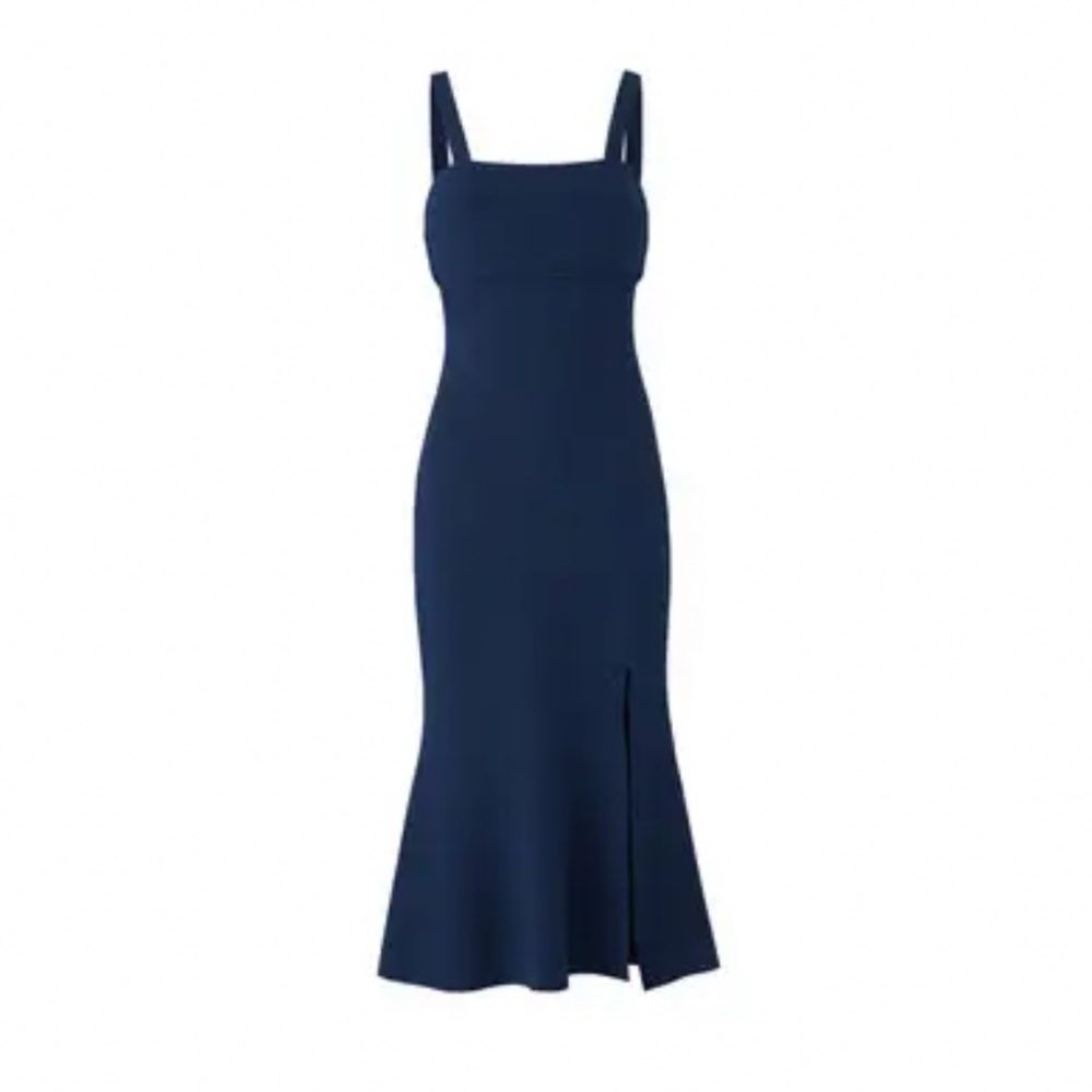Finders Keepers Navy Tribute Midi Dress